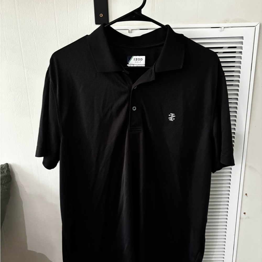 Izod Men's Classic Black Polo Shirt